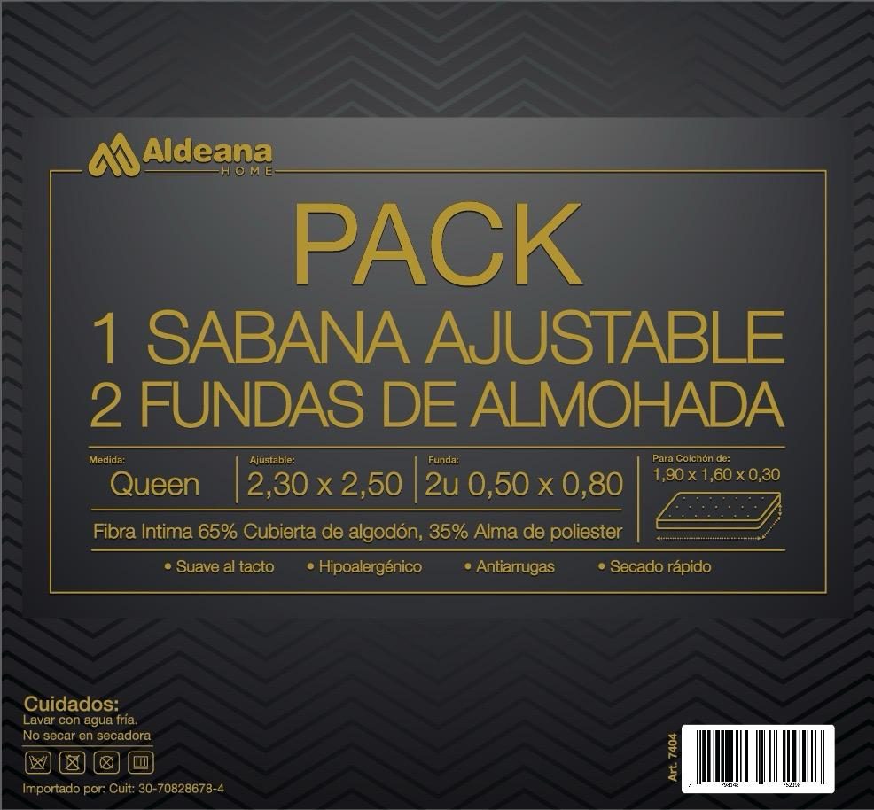 Pack sábana ajustable + 2 fundas - Ropa de cama